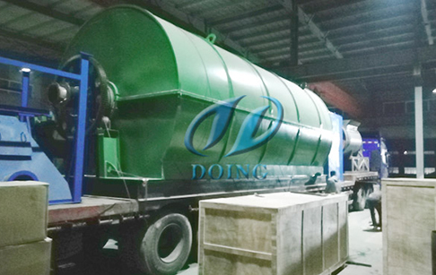 恭喜黑龙江大庆一台12吨废轮胎炼油设备完成发货