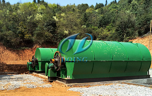 恭喜湖南株洲两台10吨废轮胎炼油设备成功安装