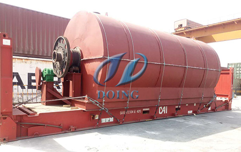 恭喜埃及客户一台12吨废轮胎炼油设备完成发货