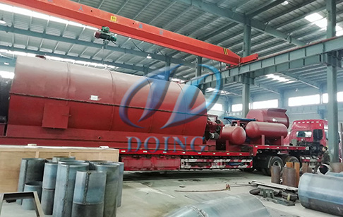 恭喜尼日利亚客户两台10吨废轮胎炼油设备完成发货