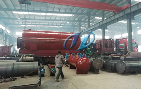 恭喜山东省客户一台12吨废轮胎炼油设备完成发货