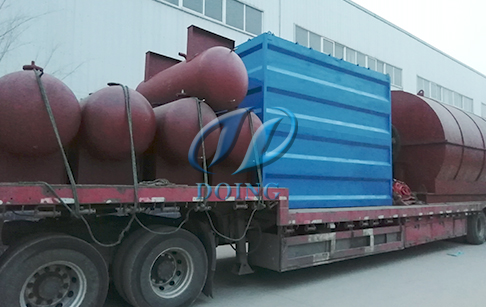 恭喜安徽省客户两台10吨废轮胎炼油设备完成发货