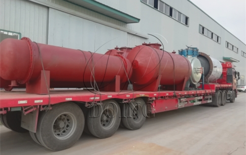 一台5吨废机油精炼设备发往墨西哥