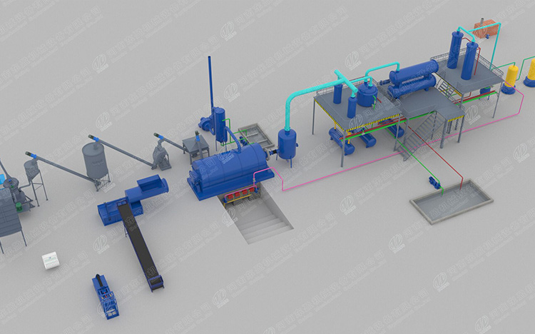 废轮胎热解炼油设备