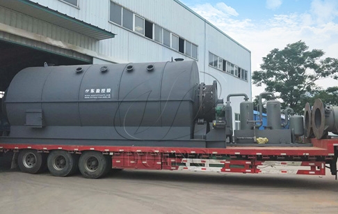 罗马尼亚客户一台12吨废塑料炼油设备完成发货