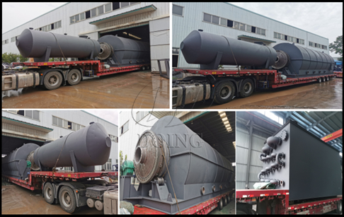 恭喜！福建龙岩客户购买的半连续轮胎炼油设备发货啦！