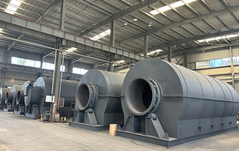 东盈环资废轮胎废塑料炼油回转炉探厂介绍