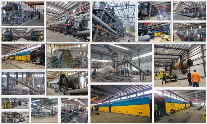 东盈连续提炼轮胎油设备运行现场