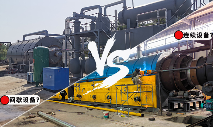 间歇式和连续式轮胎炼油设