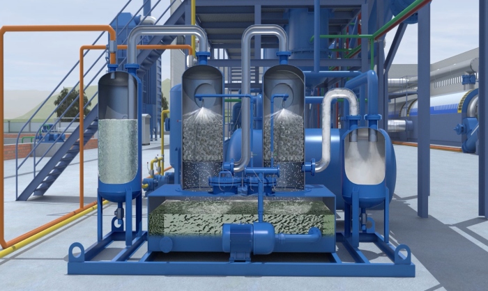 连续式炼油设备脱硫除味系统