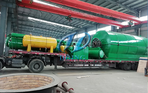 尼日利亚一台12吨废轮胎炼油设备完成发货