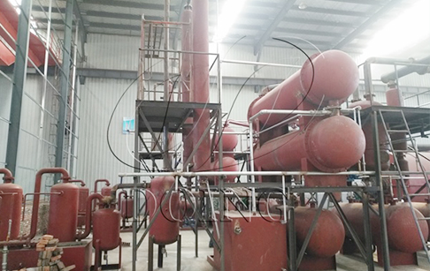 恭喜江苏省客户两台12吨废轮胎炼油设备完成安装