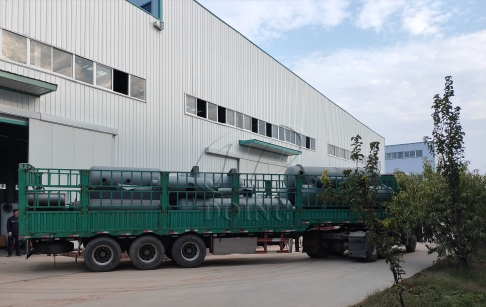 吉林客户两台12吨废轮胎炼油设备完成发货