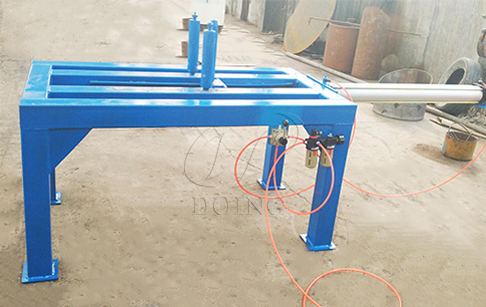 两台废轮胎套胎机发往加拿大