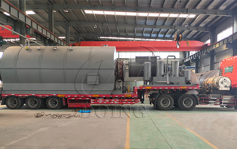 陕西客户一台12吨废塑料炼油设备完成发货