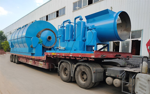 法国客户一台12吨废塑料炼油设备完成发货